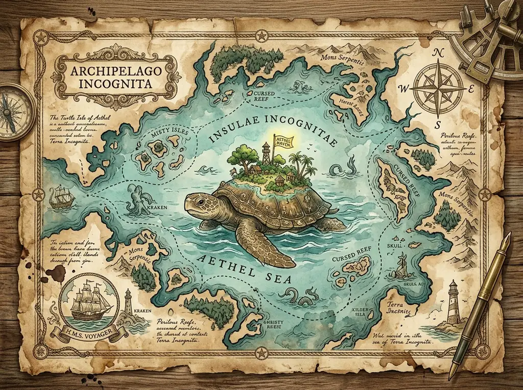Ancient map of the archipelago