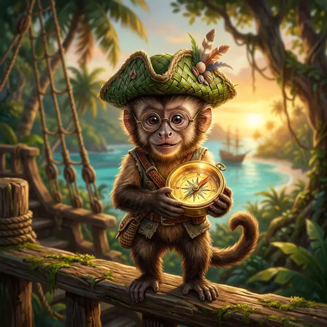 Captain Pip the Capuchin Monkey